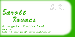 sarolt kovacs business card